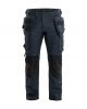 Blaklader 1750 Werkbroek denim stretch met gereedschapszakken Marineblauw/Zwart