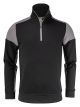 Printer Prime Sweater Halve Rits Unisex Zwart/Staalgrijs