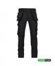Dassy Matrix Stretch Holsterzakkenbroek met kniezakken Zwart