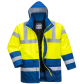 Portwest Hi-Vis Tweekleuren Parka Geel/Koningsblauw