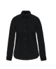 Kariban Dames Stretch Blouse Lange Mouwen Zwart